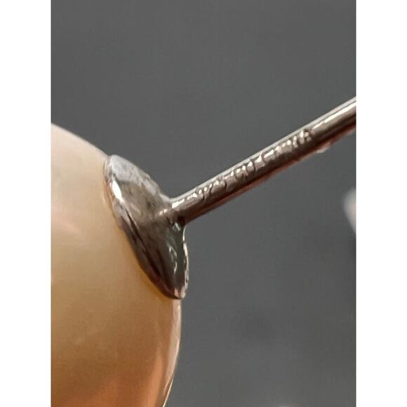 Graduated dangling pearl earrings in sterling silver - Picture 11 of 11